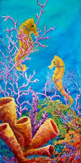 Pin By Adventuringgrl On Things I Like Seahorse Painting Underwater Painting Seahorse Art