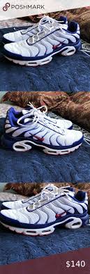 Nike Tn Air Max Plus Red White Blue Shoes In 2020 Blue Shoes Air Max Plus Nike Tn
