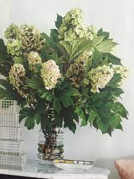 Oak Leaf Hydrangeas With Leaves Hydrangea Arrangements Hydrangea Flower Arrangements Church Flowers