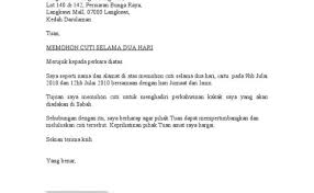 Salah satu alasan yang paling sering ditemukan ketika seorang karyawan ingin meminta cuti tidak masuk kerja atau sekolah adalah dikarenakan sakit. Contoh Surat Permohonan Cuti Sakit Barah Nusagates