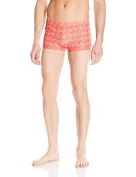 Parke Ronen Mens Ibiza Print Square Cut Brief With Pocket