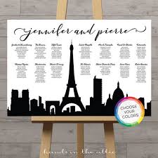 Paris Seating Chart City Skyline France French Destination