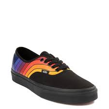Black And Rainbow Vans Vans Authentic Refract Rainbow Skate Shoe Black In 2020 Vans Shoes Women Skate Shoes Black Shoes