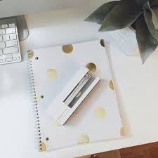 Desk Necessities Office Depot And Officemax Divoga Gold Struck Notebook See Jane Work Stapler See Jane Work Note Ca Office Max School Supplies Note Cards