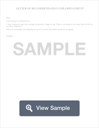 Free Letter Of Recommendation Template For Employment Formswift