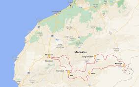 Onze terugreis van algeciras naar nederland kaart 5: Marokko Hoge Atlas Explore360 Motorcycle Adventures