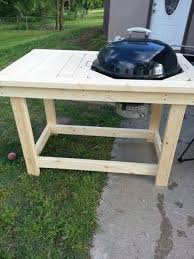 Webber Kettle Mod Grill Table Diy Grill Table Weber Grill Table Diy