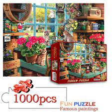 Get hints, track time, print, access previous puzzles and much more. Buy Online Wooden Puzzle 1000 Pieces Window Sill Kitten Puzzles Entertainment Toys Wood Unisex Common Educational Toys Assembled Gift Alitools