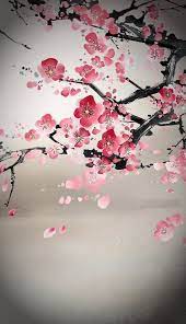 Pin By India Mckee On Asian Art Characters Cherry Blossom Art Cherry Blossom Painting Cherry Blossom Painting Acrylic