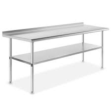 Work tables └ prep tables └ food preparation equipment └ commercial kitchen equipment └ restaurant & food service └ business, office & industrial all categories antiques art baby books, comics & magazines business, office & industrial cameras & photography cars, motorcycles. Gridmann Nsf Stainless Steel Commercial Kitchen Prep Work Table W Backsplash 72 In X 24 In Walmart Com Walmart Com