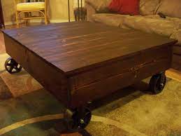 This is a different kind of coffee table that is going to impress your family and friends. Factory Cart Coffee Table Ana White