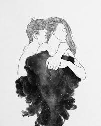 Beautiful Black And White Art Pictures Art Galaxy Love Black White Stars Space Universe Artwork Night Warm Beautiful Artis Illustration Art Drawing Romantic Art Digital Art Illustration
