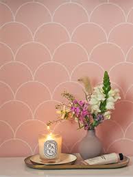 4 design options in grout free diy shower tub wall panels. Scalloped Pink Showerwall Panel En Suite Reveal Melanie Lissack Interiors