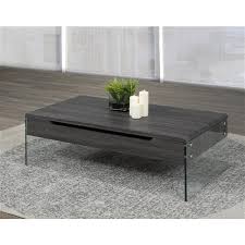 Lowe's has a free coffee table plan that will result in a display top coffee table so you can show off decorations or keepsakes. Brassex 21 6 In X 21 6 In X 14 6 In Grey Wood Rectangular Lift Top Coffee Table With Glass Frame 870 02 Rona