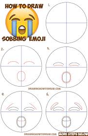 How To Draw Sobbing Crying Emoji Face With Easy Steps Lesson How To Draw Step By Step Drawing Tutorials Emoji Drawings Emoji Drawing Cute Easy Drawings