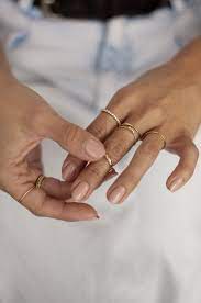 Dainty 18k Gold Plated Stacking Ring Set Of 6 Ettika