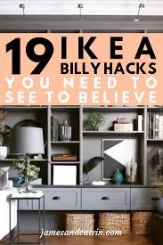 This is the reason why it's so popular 40 years after it you can also add more to your existing bookcase if you need more space. 19 Ikea Billy Bookcase Hacks That Are Bold And Beautiful James And Catrin Ikea Billy Ikea Billy Bookcase Hack Ikea Billy Bookcase