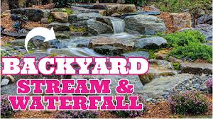 10+ unique ideas of how to build. Perfect Backyard Stream Waterfall Patio Falls Youtube