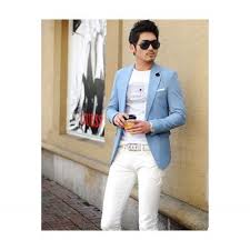 Maybe you would like to learn more about one of these? Veste De Costume Blazer Cintre Pour Homme Bleu Ciel 1 Bouton