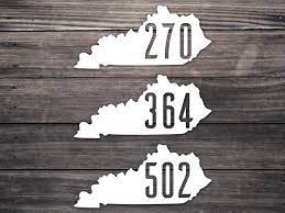 Kentucky State Decal Area Code Decal Louisville 502 Etsy Kentucky State Kentucky Outline Area Codes
