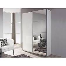 Garde Robe Minotor 2 Portes Coulissantes 136 Cm Avec Miroir Blanc En 2020 Miroir Blanc Porte Coulissante Armoire