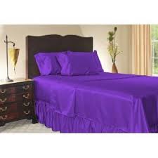 Amazon.com: Divatex Home Fashions Royal Opulance Satin Queen Sheet Set,  Grape : Home & Kitchen