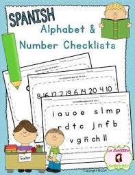 Guided Reading Tools Alphabet And Number Identification Checklists Spanish Elementary Spanish Lessons Elementary Spanish Bilingual Activities