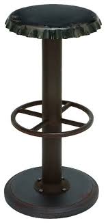 Google has many special features to help you find exactly what you're looking for. Bar Stool Black Bottle Cap Seat Round Base Foot Rest Fun Kitchen Decor Industrial Bar Stools And Counter Stools By Gwg Outlet Houzz