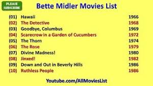 Самые новые твиты от bettemidler (@bettemidler): Bette Midler Movies List Youtube