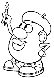 Potato head from the cartoon. Mr Potatohead Coloring Page Toy Story Coloring Pages Coloring Pages Cool Coloring Pages