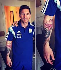 Tattoo painted and rendered in. Elliot Wagland On Twitter Barcelona Star Lionel Messi Unveils Huge New Tattoo On His Forearm Https T Co Nmh4keghko Http T Co B8kkkee8cr