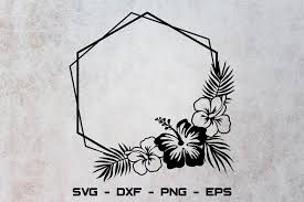 Free svg files for sizzix, sure cuts a lot and other compatible die cutting machines and software.no purchased needed. Hexagon Hibiscus Frame Svg Tropical Monogram Svg 814471 Cut Files Design Bundles