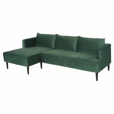 Canape D Angle Gauche 4 Places En Velours Vert Maisons Du Monde En 2020 Canape Angle Canape Angle Gauche Maison Du Monde
