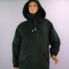 Cold Weather Hooded Parka Jacket Neyelle Womens Sz M Green Insulated Full Zip Neyelle Parka Outdoor Hooded Parka Jacket Parka Jacket Hooded Parka