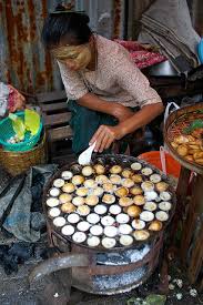 Frying Eggs By The Street Rangoon World Street Food Street Food Market Street Food