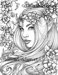 Freckles The Fairy Coloring Page Printable Colouring For Etsy Fairy Coloring Pages Grayscale Coloring Fairy Coloring