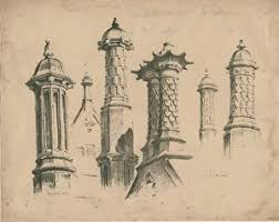 Thickbroom Hall [ Manley Hall ] Finials and Chimneys