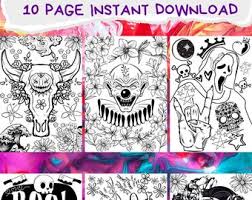 If your child loves interacting. Horror Coloring Page Etsy