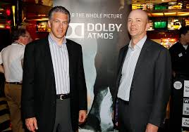 Dolby Senior VP of Cinema, Doug Darrow, left, and Dolby CE…