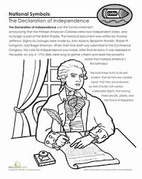 Why do you think the authors made the point that the king had conducted himself as a tyrant? National Symbols The Declaration Of Independence Worksheet Education Com