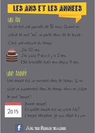 Les Ans Et Les Annees French Language Lessons Learn French French Flashcards