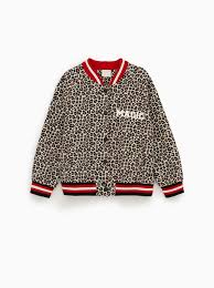 Bomber Leopardo Special Prices Menina 5 14 Anos Criancas Zara Portugal Sweatshirts Jack Met Capuchon Zara