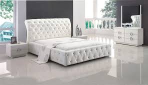Hudson full gray storage bedroom set. Refined Wood High End Modern Furniture Feat Full Tufted Upholstery White Leather Bedroom White Upholstered Bed White Bedroom Set
