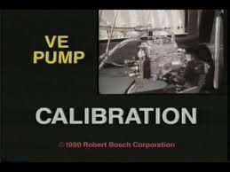 Bosch Ve Pump Calibration