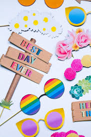 18th Birthday Photo Booth Props Printable Festival Themed Photo Booth Props Pack Printables Festival Themed Party Diy Photo Booth Props Photo Booth Props