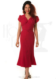 The House Of Foxy So Foxy Retro Wiggle Dress In Red The