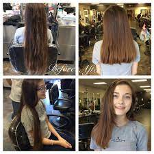 Blunt Haircut Taking Off 12 Inches Of Hair Using Shears 8 18 2016 Styled With Potion 9 And Flowing Form Womens Haircuts Blunt Haircut Long Hair Styles