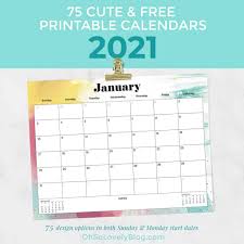 You can print the calendar page directly or download templates. Free 2021 Calendars 75 Beautiful Designs To Choose From