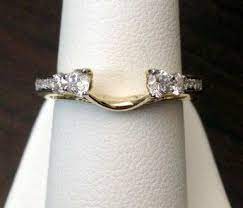 14k Yellow Gold Round Diamonds Station Solitaire Enhancer Ring Guar Rose Gold Engagement Ring Vintage Moissanite Engagement Ring Rose Gold Tri Color Gold Rings