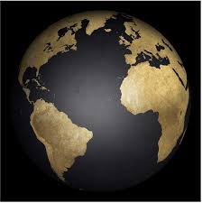 Black And Gold Painting Background Fine Art Canvas Black Gold Globe By Belle Maison In 2020 Gold Globe Canvas Art Globe Art